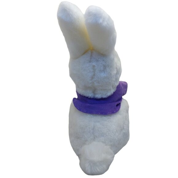 Vintage Mary Meyer White Bunny Rabbit Purple Corduroy Shirt bow tie 15" - Picture 3 of 8